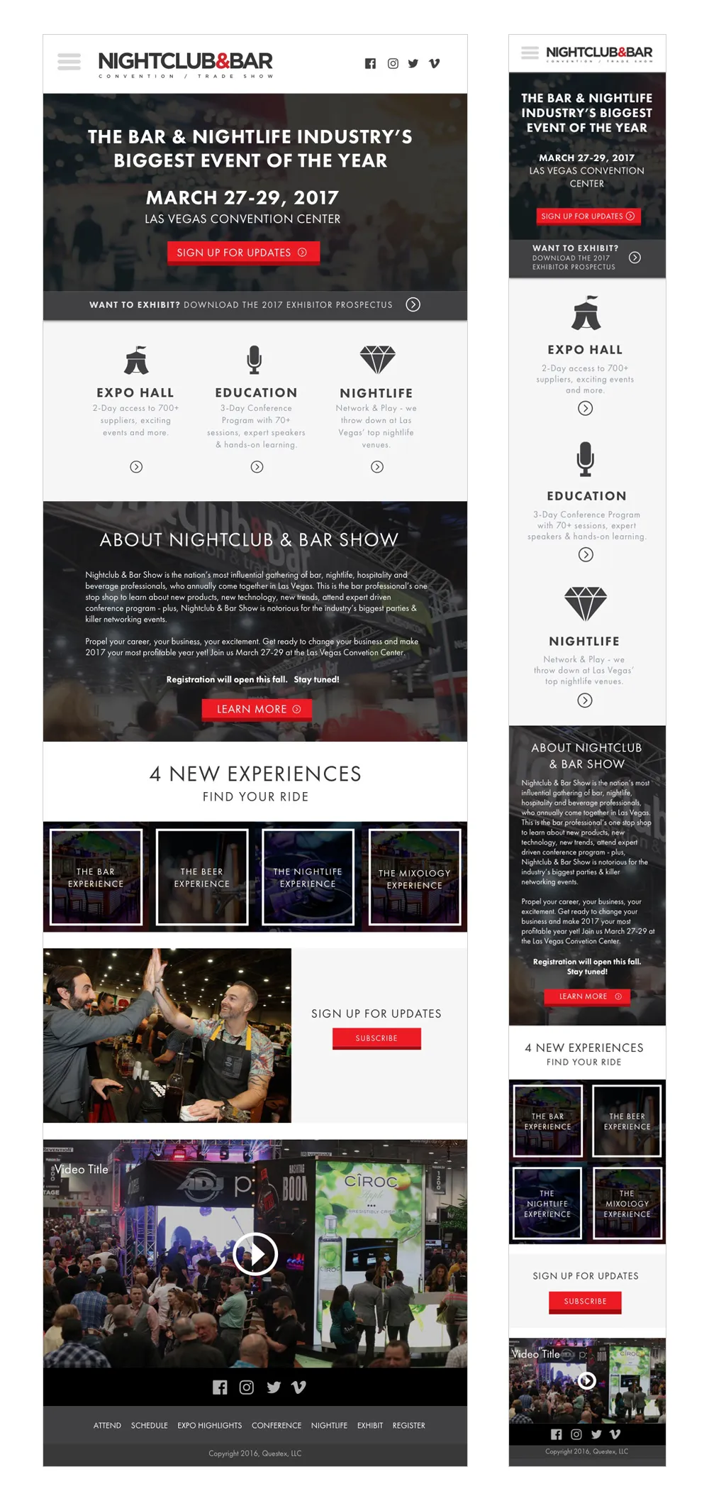 Events platform responsive comp